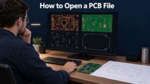 Engineer identifying and opening an unknown PCB file